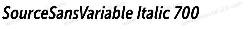 SourceSansVariable Italic 700 字体转换